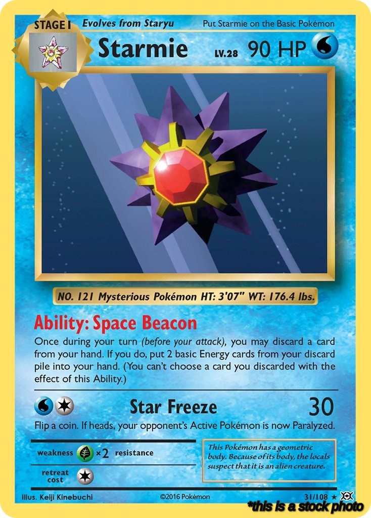 Reverse Holofoil Starmie [31/108 Near Mint ]
