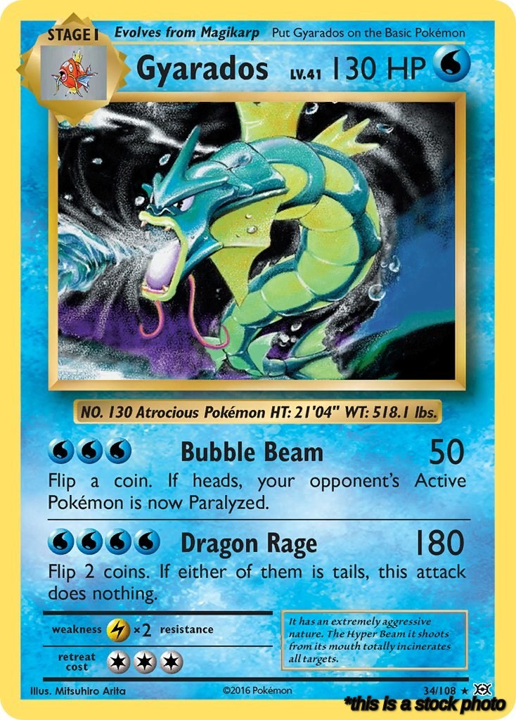 34/108 Gyarados Holo Rare Reverse Holofoil