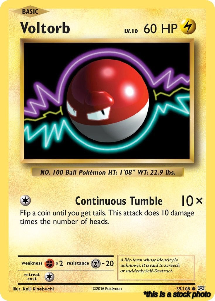 Reverse Holofoil Voltorb [39/108 Near Mint ]
