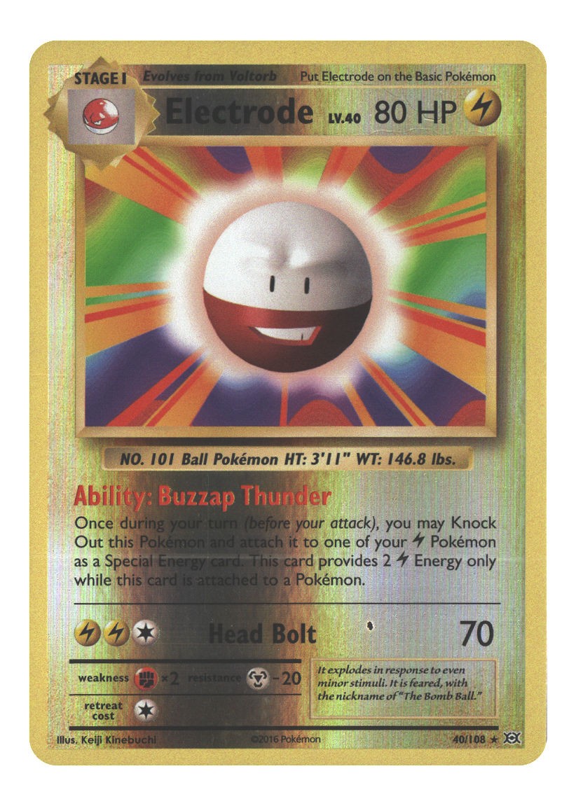 40/108 Electrode Rare Reverse Holofoil Lightly Played