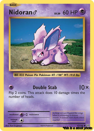 43/108 Nidoran M Common Reverse Holofoil