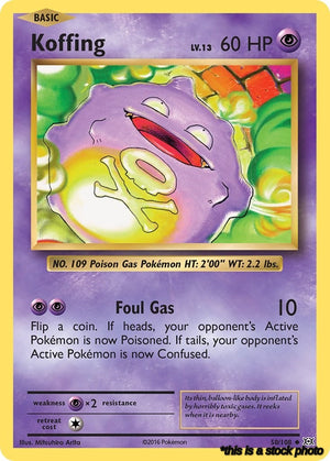 Uncommon Koffing [50/108 Near Mint ]