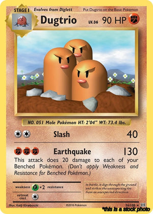 Reverse Holofoil Dugtrio [56/108 Lightly Played ]