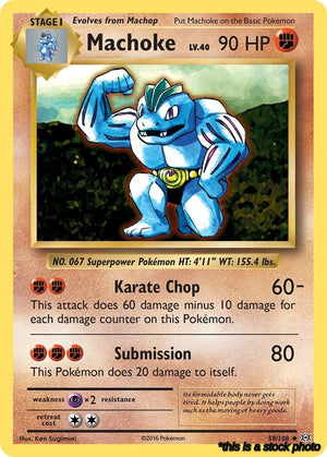 58/108 Machoke Uncommon Reverse Holofoil