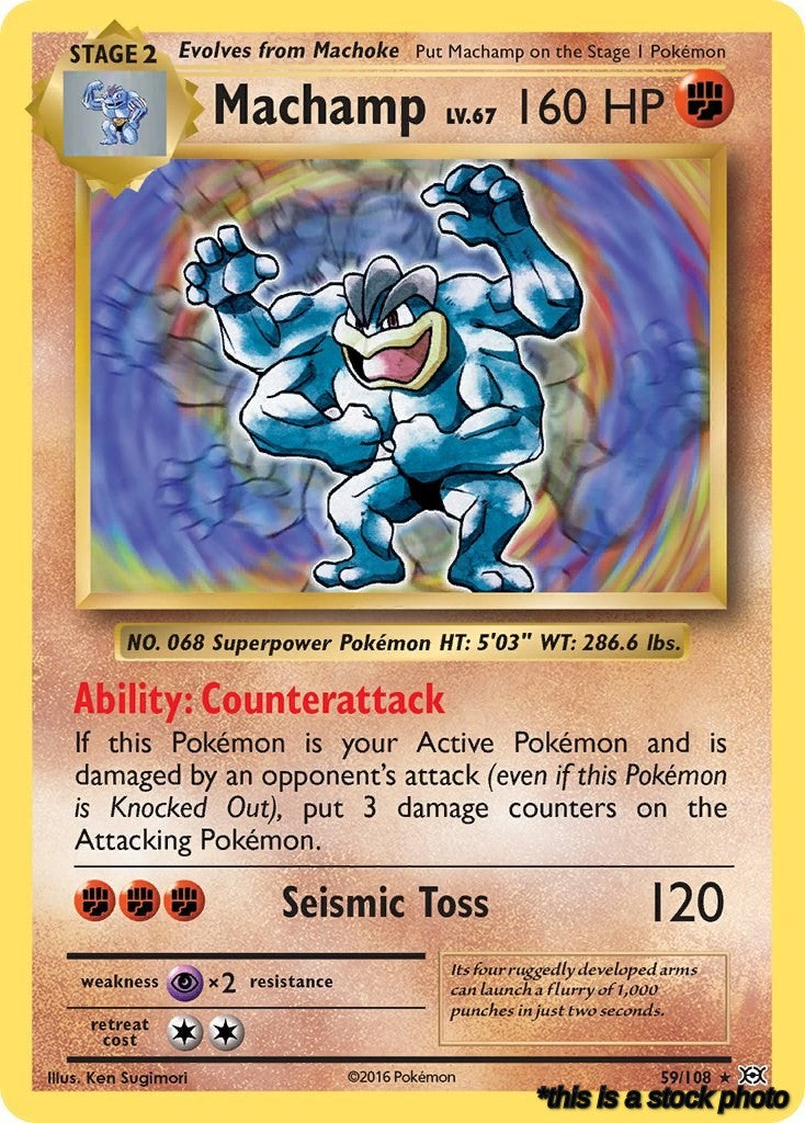 Holofoil Machamp [59/108 Lightly Played ]