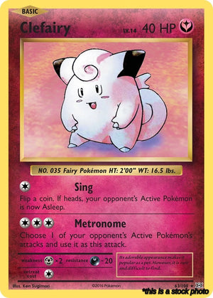 63/108 Clefairy Holo Rare Holofoil