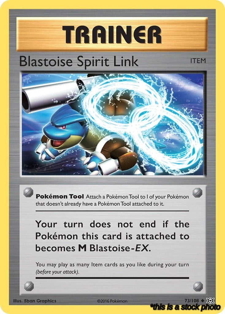 Reverse Holofoil Blastoise Spirit Link [73/108 Lightly Played ]