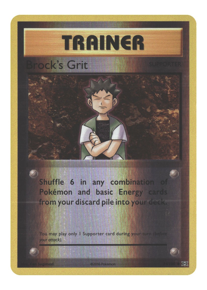 74/108 Brock's Grit Uncommon Reverse Holofoil Lightly Played