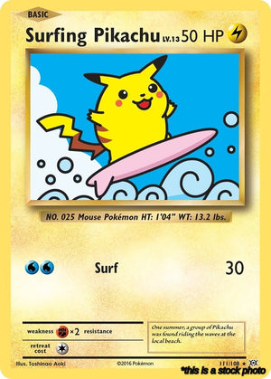 111/108 Surfing Pikachu Secret Rare Normal