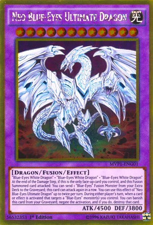 1st Edition Neo Blue-Eyes Ultimate Dragon [MVP1-ENG01 Lightly Played] Gold Rare