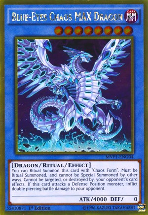 1st Edition Blue-Eyes Chaos MAX Dragon [MVP1-ENG04 Lightly Played] Gold Rare