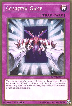 1st Edition Counter Gate [MVP1-ENG10 Moderately Played] Gold Rare