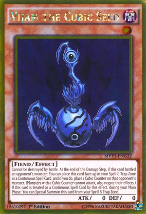 1st Edition Vijam the Cubic Seed [MVP1-ENG32 Moderately Played] Gold Rare
