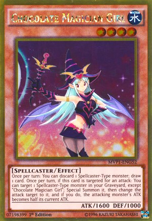 1st Edition Chocolate Magician Girl [MVP1-ENG52 Lightly Played] Gold Rare