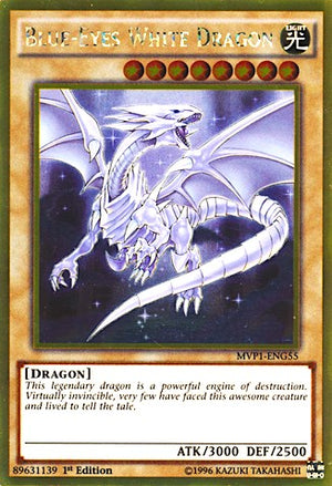 1st Edition Blue-Eyes White Dragon [MVP1-ENG55 Near Mint] Gold Rare