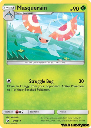 Rare Masquerain [8/149 Near Mint ]