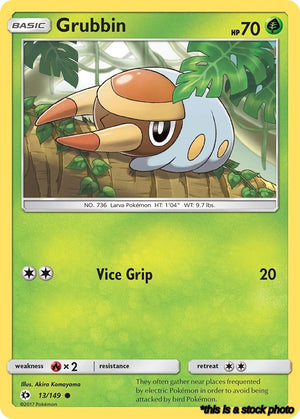 Reverse Holofoil Grubbin [13/149 Lightly Played ]