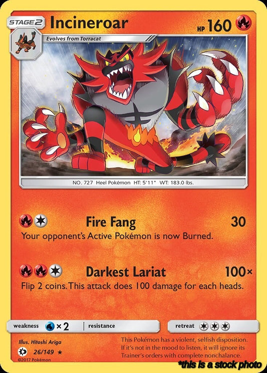 Rare Incineroar [26/149 Near Mint ]