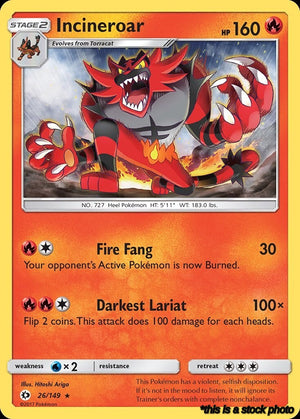 Normal Incineroar [26/149 Lightly Played ]