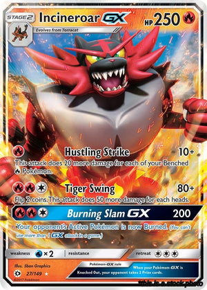 Ultra Rare Incineroar GX [27/149 Near Mint ]