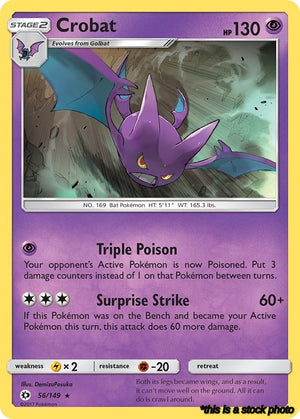 56/149 Crobat Holo Rare Holofoil