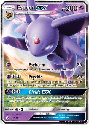 61/149 Espeon GX Ultra Rare Holofoil