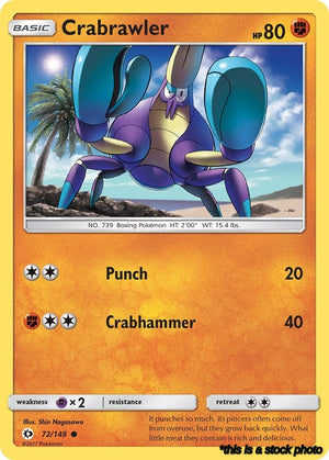 Normal Crabrawler [72/149 Lightly Played ]