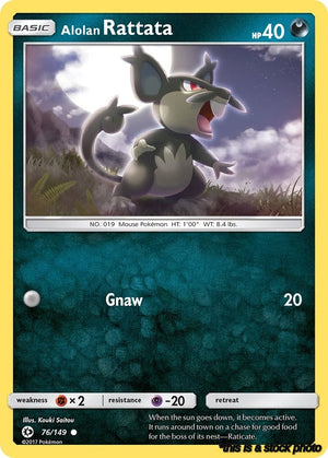 Normal Alolan Rattata [76/149 Lightly Played ]