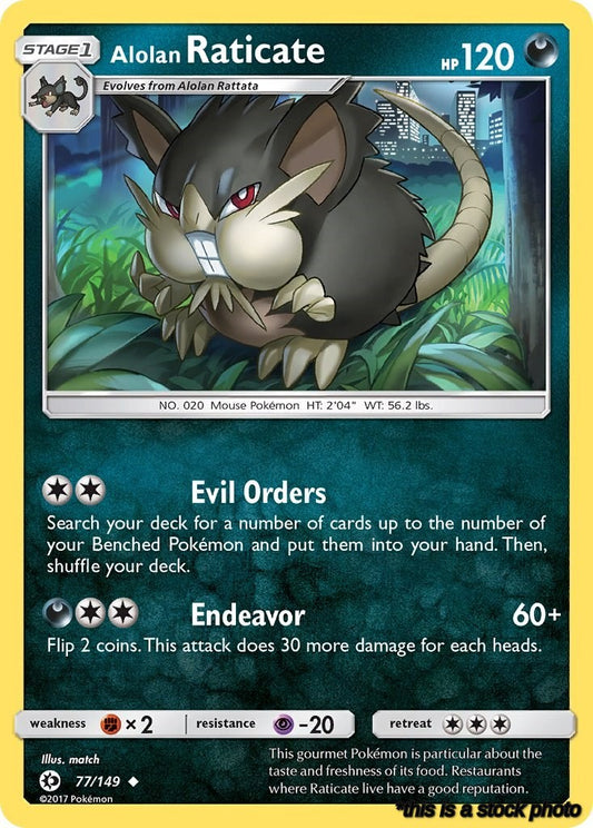 Normal Alolan Raticate [77/149 Near Mint ]