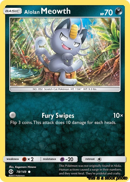 Normal Alolan Meowth [78/149 Lightly Played ]