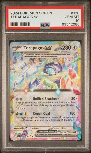 2024 POKEMON SCR EN-STELLAR CROWN #128 TERAPAGOS ex PSA 10
