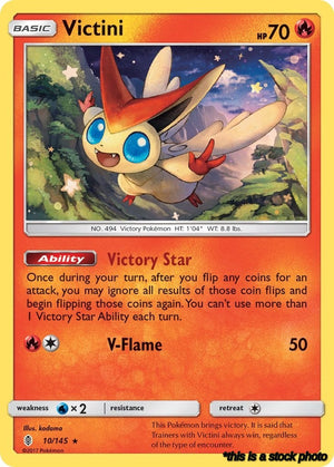10/145 Victini Holo Rare Reverse Holofoil