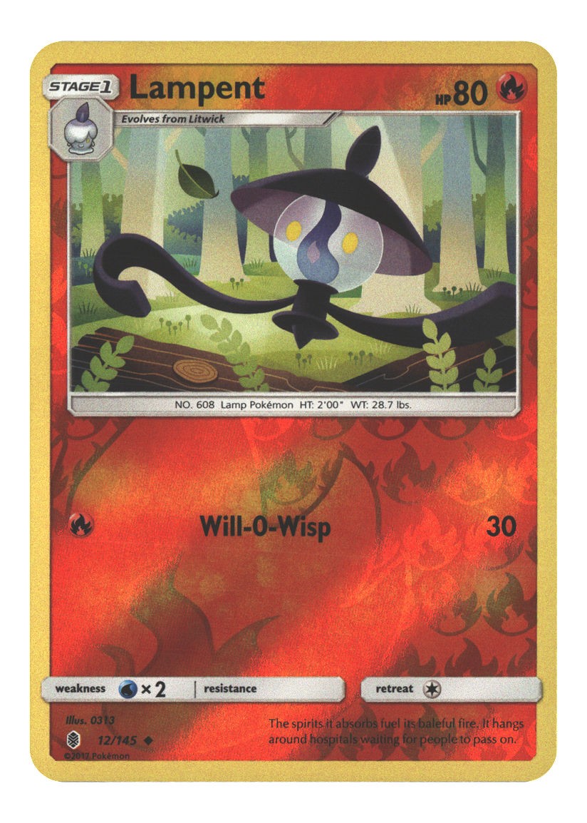 12/145 Lampent Uncommon Reverse Holofoil