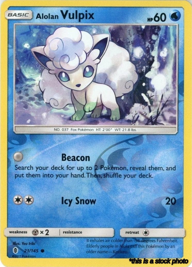 Reverse Holofoil Alolan Vulpix [21/145 Near Mint ]