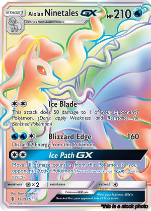 Holofoil Alolan Ninetales GX (Secret) [150/145 Lightly Played ]