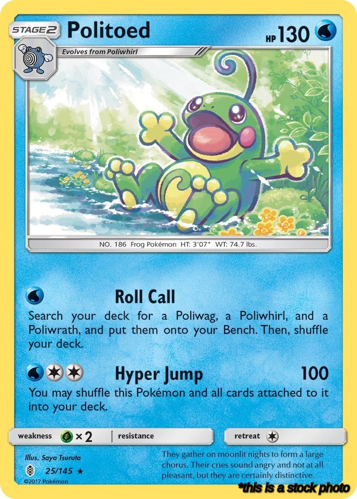 25/145 Politoed Holo Rare Holofoil