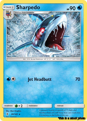 Normal Sharpedo [28/145 Near Mint ]