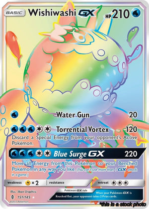 Holofoil Wishiwashi GX (Secret) [151/145 Lightly Played ]