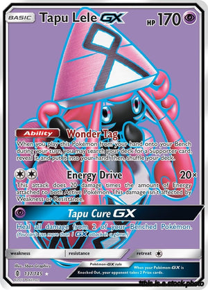 Holofoil Tapu Lele GX (Full Art) [137/145 Lightly Played ]