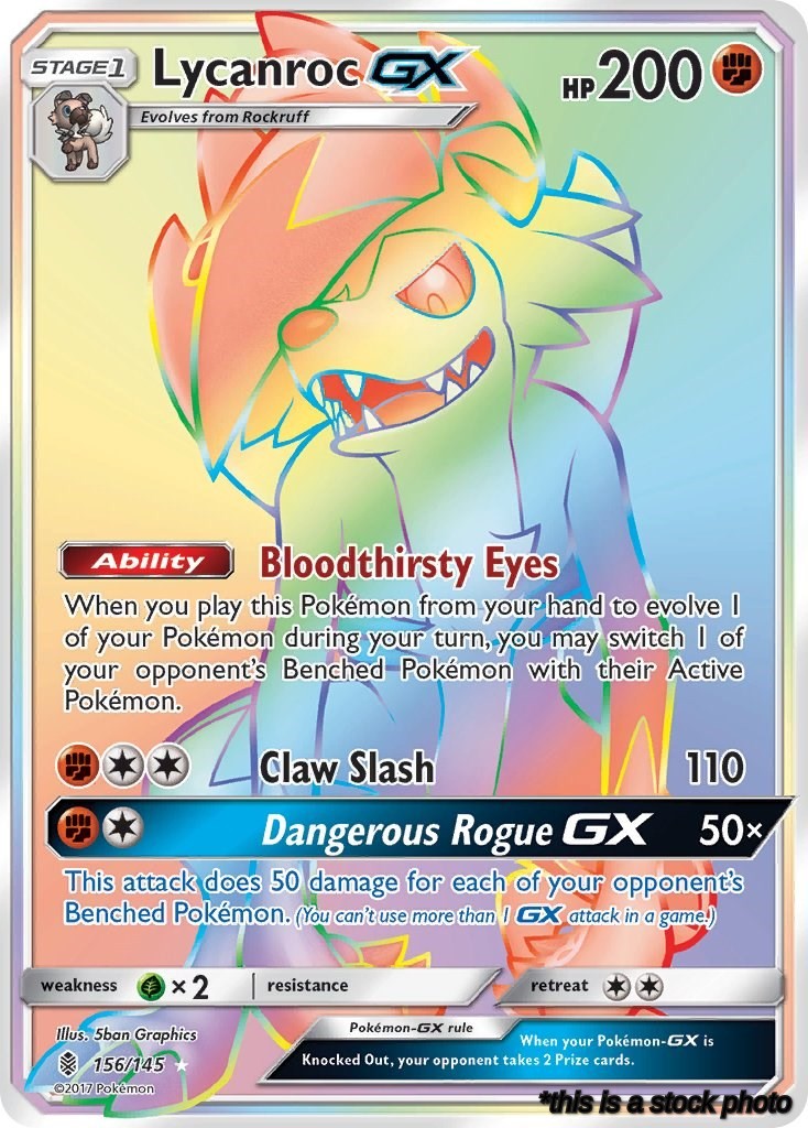 Holofoil Lycanroc GX (Secret) [156/145 Lightly Played ]