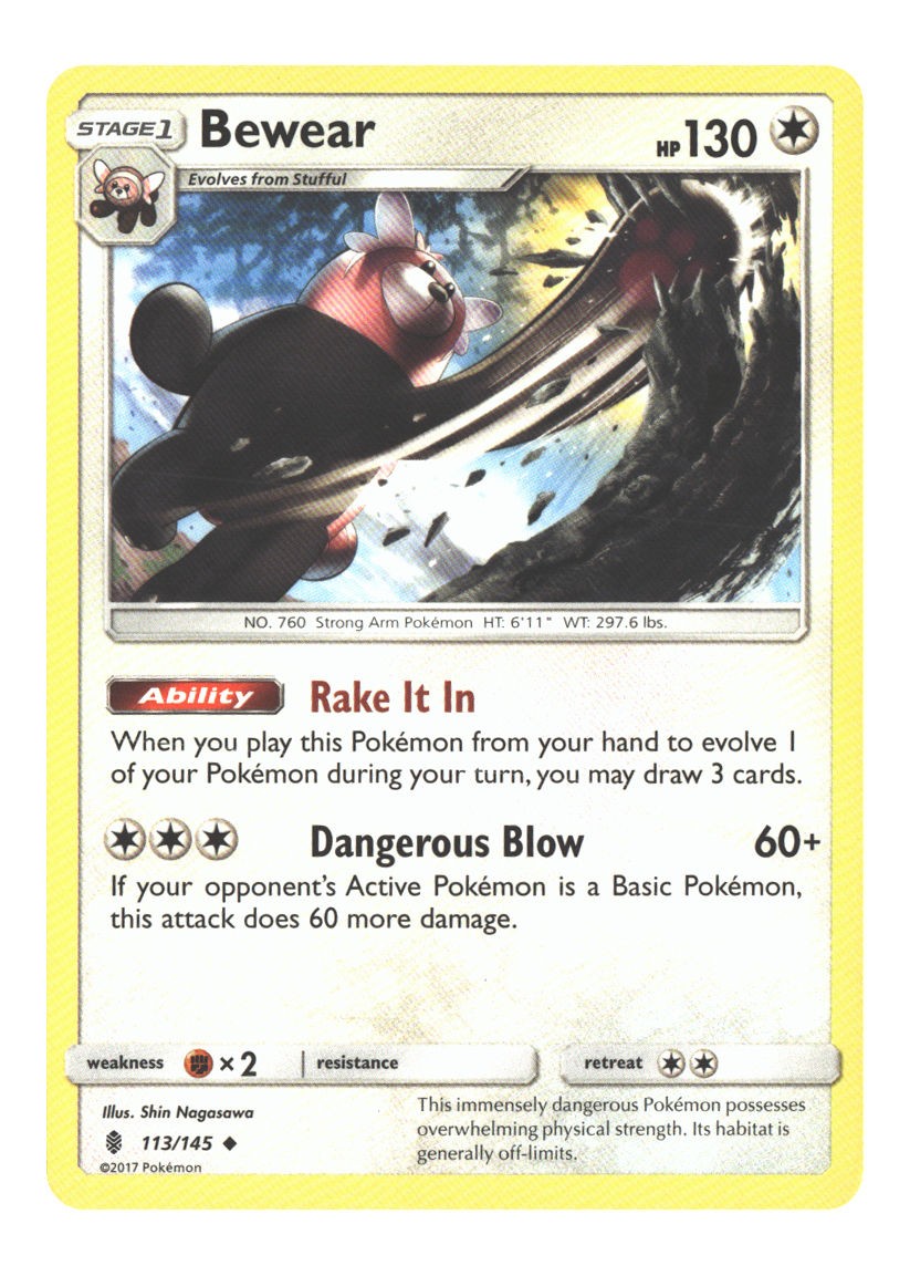 113/145 Bewear Uncommon Normal