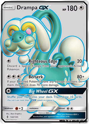 Holofoil Drampa GX (Full Art) [142/145 Near Mint ]