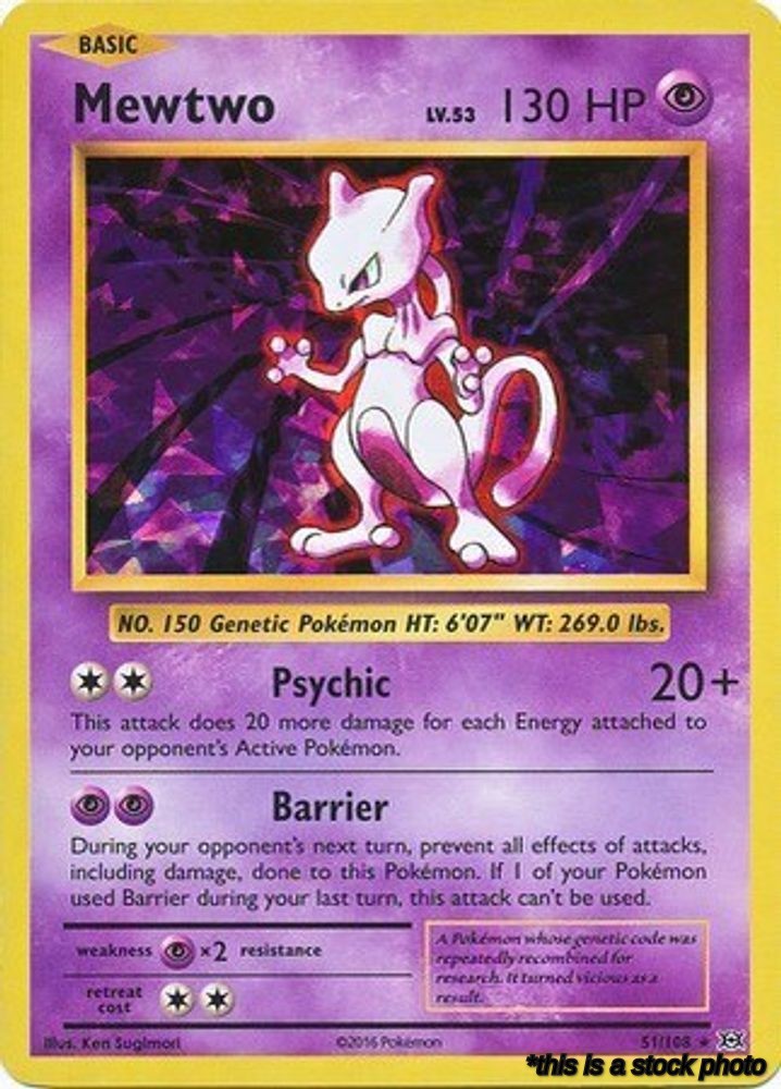 051/108 Mewtwo (Cracked Ice Holo) Holo Rare Holofoil