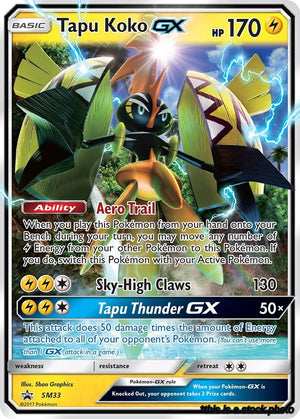 SM33 Tapu Koko GX Promo Holofoil