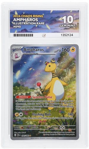 Ampharos 090/086 Illustration Rare Chaos Rising ACE 10 GEM MINT Pokemon Card