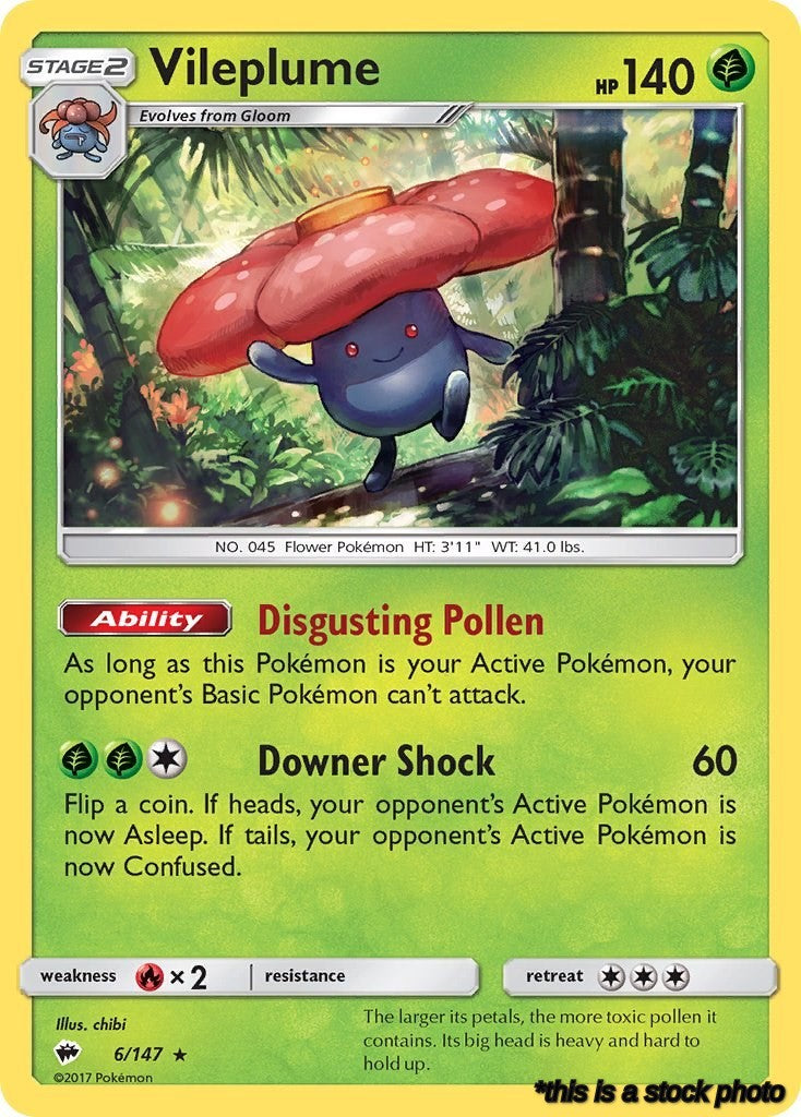 Holo Rare Vileplume [6/147 Moderately Played ]
