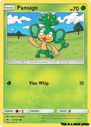 Common Pansage [12/147 Near Mint ]