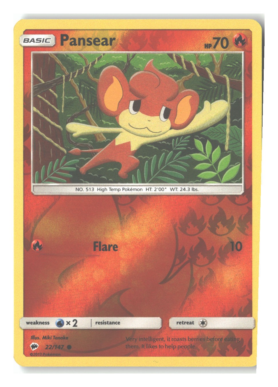 22/147 Pansear Common Reverse Holofoil