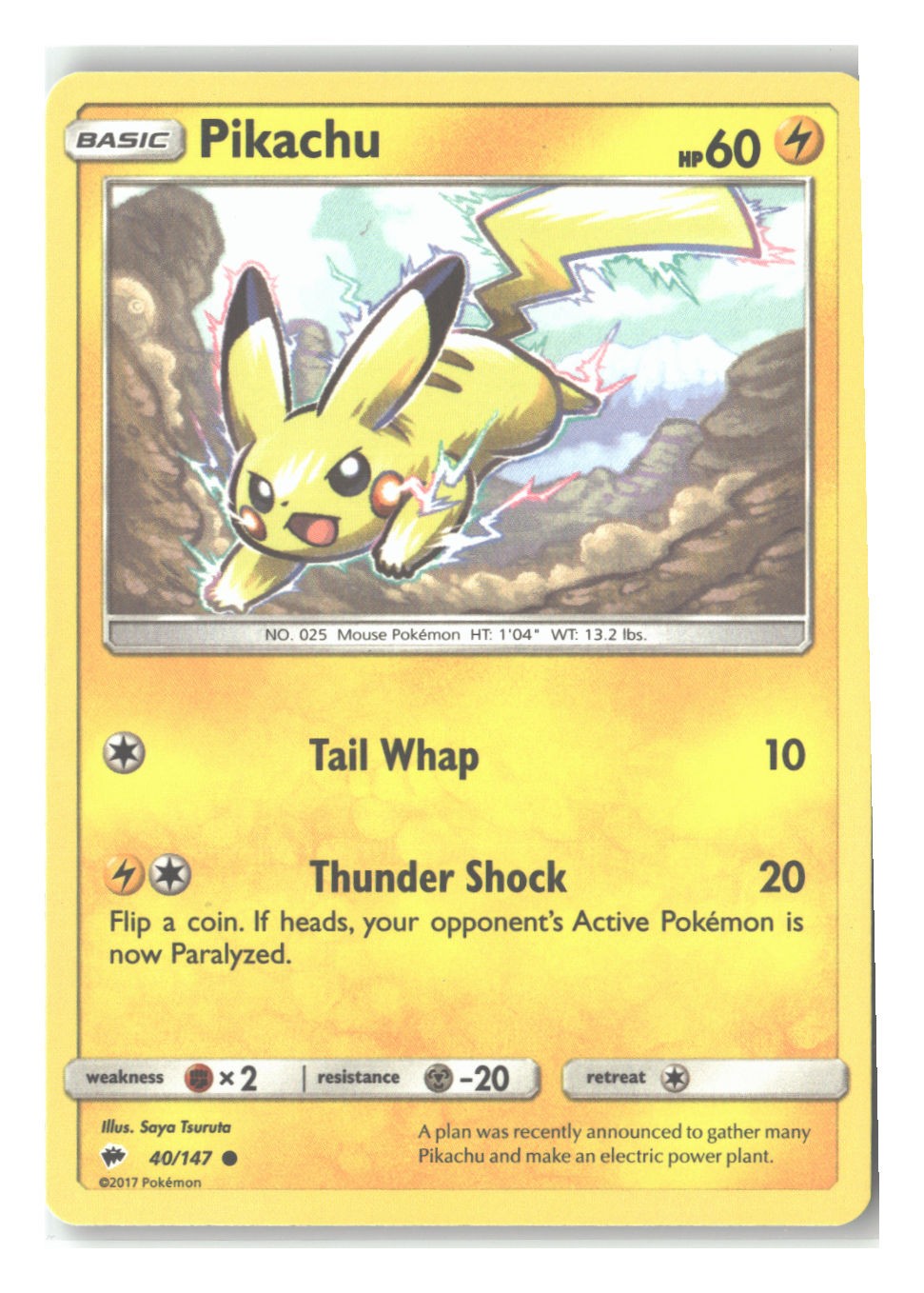 40/147 Pikachu Common Normal