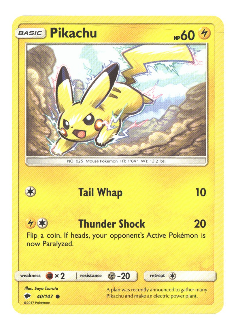 40/147 Pikachu Common Normal